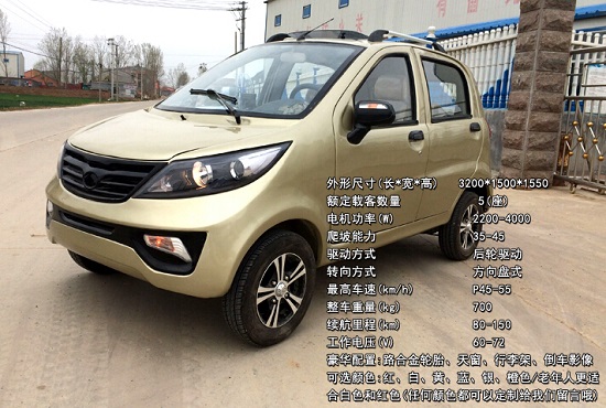 双排座老年代步车