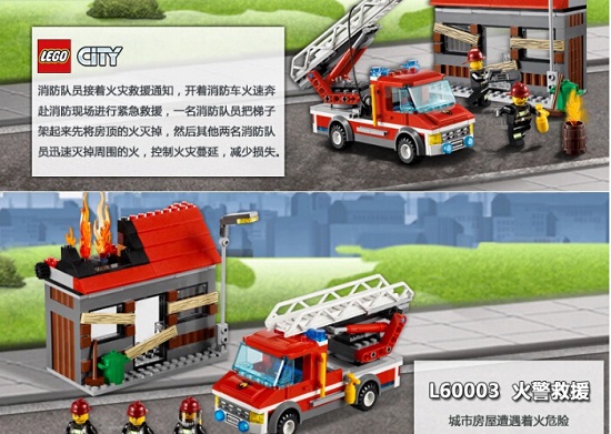 乐高城市系列之火警救援（60003）