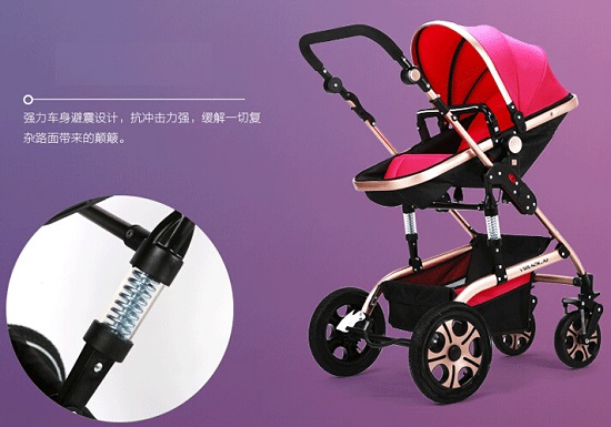 婴儿推车的减震系统