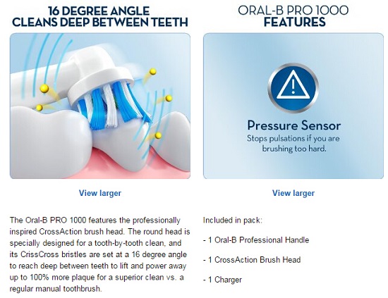 海外版的oral-b pro 1000型电动牙刷