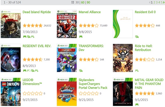 xbox360游戏数量超过500款