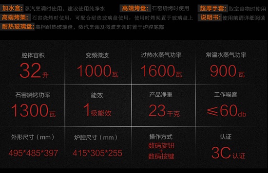 微波炉的高端实用功能和参数
