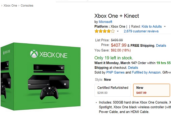 xbox one现在的海外报价