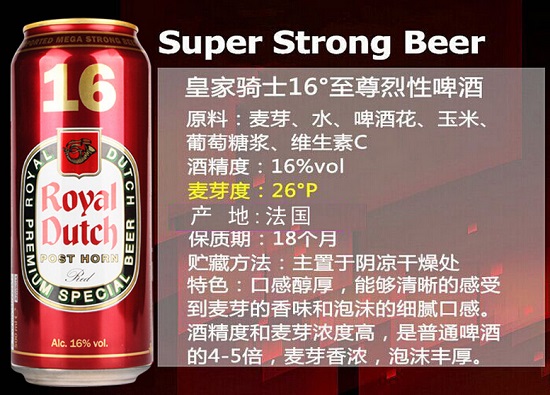 烈性啤酒的配料和酒精度