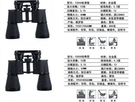 望远镜参数
