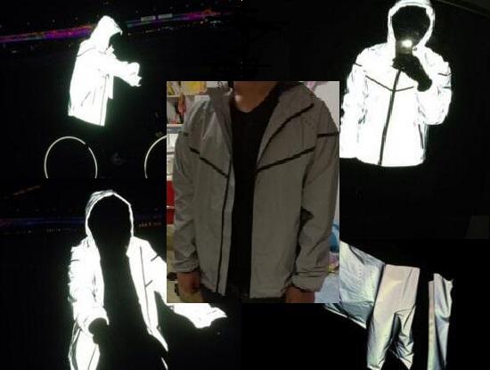 反光衣在白天和夜间的效果