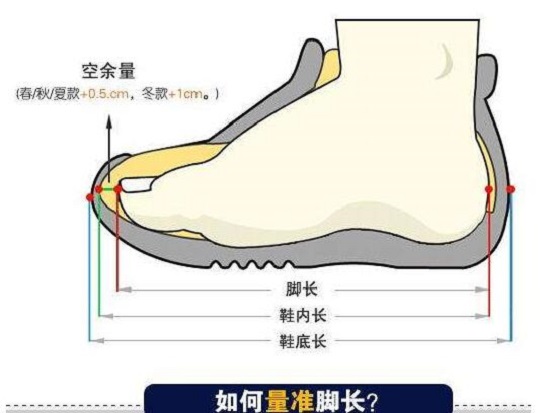 如何测量脚长