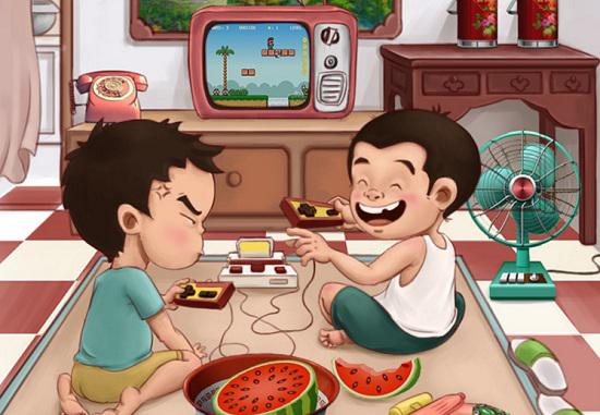 小时候玩插卡游戏的感觉