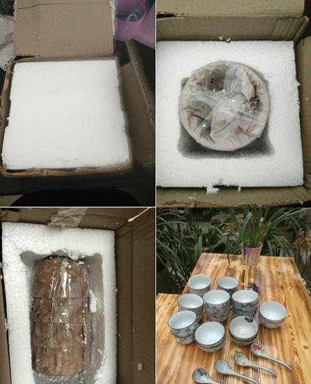 陶瓷餐具的快递包裹