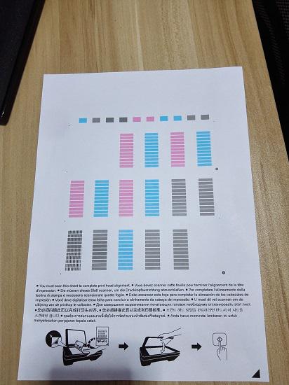 佳能MG2580S打印一体机的测试页