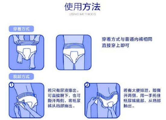 成人纸尿裤的使用方法