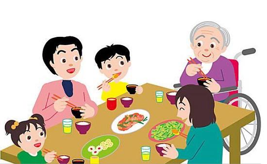 全家人进餐