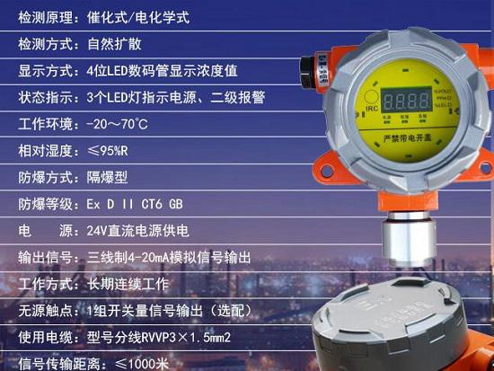 燃气报警器的产品参数
