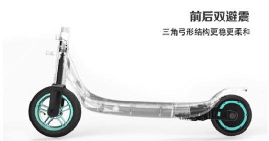 半驴电动滑板车的减震装置