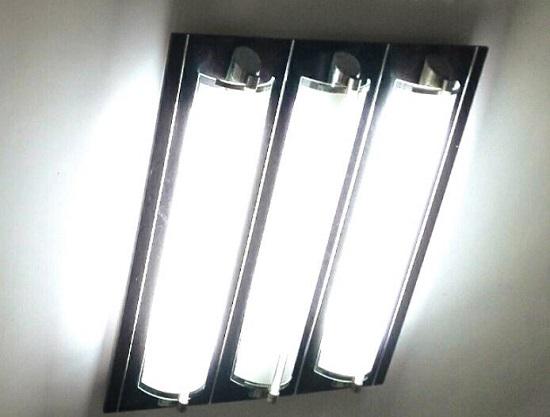改用LED灯管后的亮度