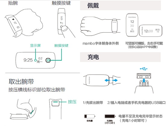 乐心运动手环表带拆取方法