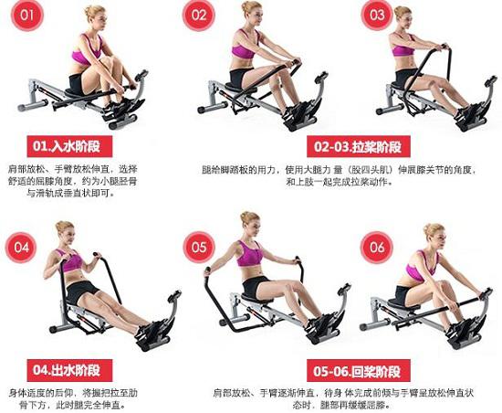 “划船”动作要领