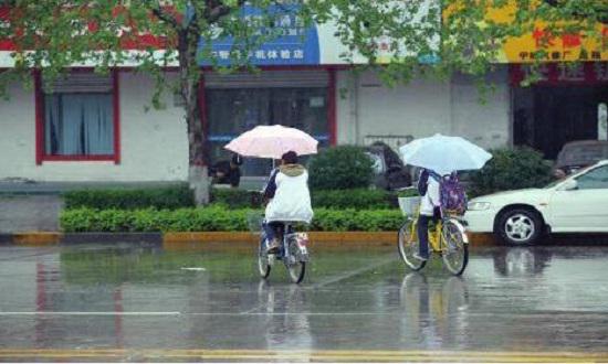 下雨天骑自行车