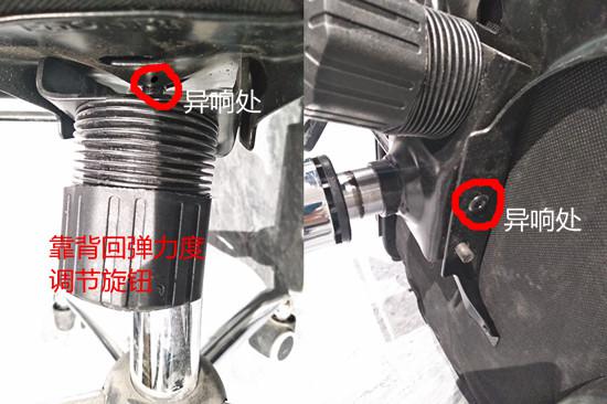电脑转椅可能出现异响的部位