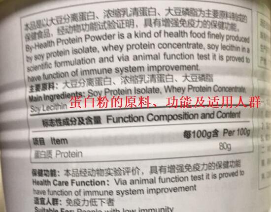 蛋白粉的原料、功能及适用人群