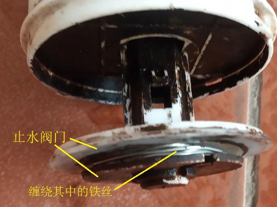 止水阀门及用于配重的铁丝