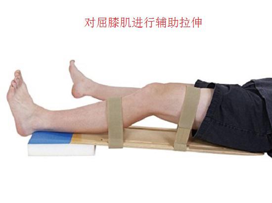 对屈膝肌进行辅助拉伸