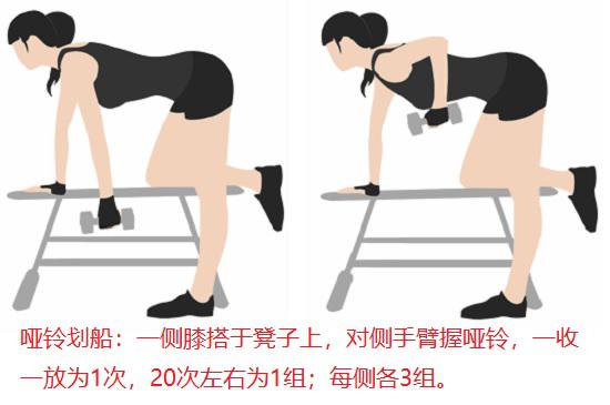 哑铃划船训练