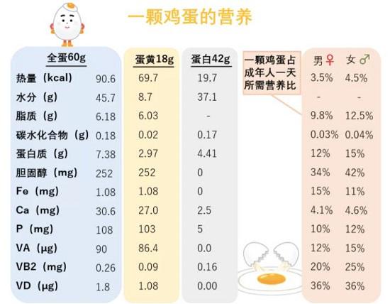 鸡蛋的营养成分